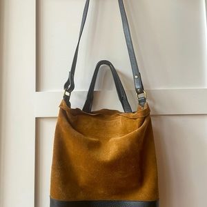 Garnet Hill suede tote.